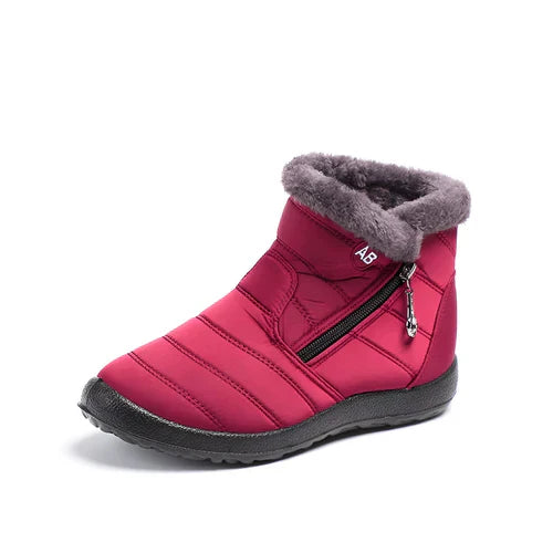 Street-Wave Winter Boots For Women Cozy Fur Lined Warmth With Zip Closure Easy On Off