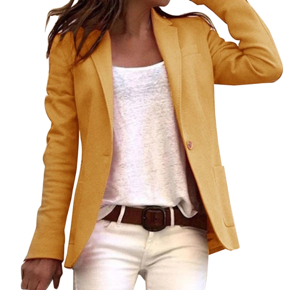 Street-wave Women White Blazer Timeless Fit Effortless Chic For Everyday Elegance