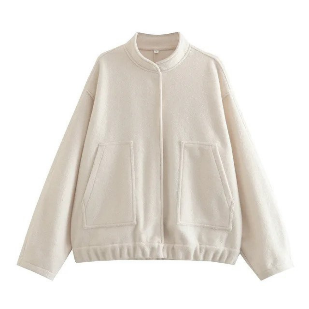Street Wave Oversized Bomber Jacket For Women Plush Fleece Warmth Cozy Everyday Streetwear