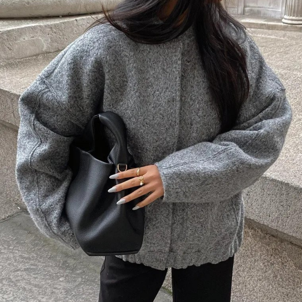 Street Wave Oversized Bomber Jacket For Women Plush Fleece Warmth Cozy Everyday Streetwear