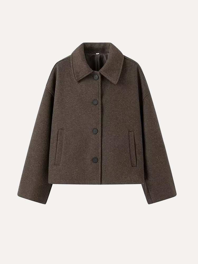 Streetwave Women Wool Blend Jacket With Double Faced Lining For Timeless Warmth And Comfort