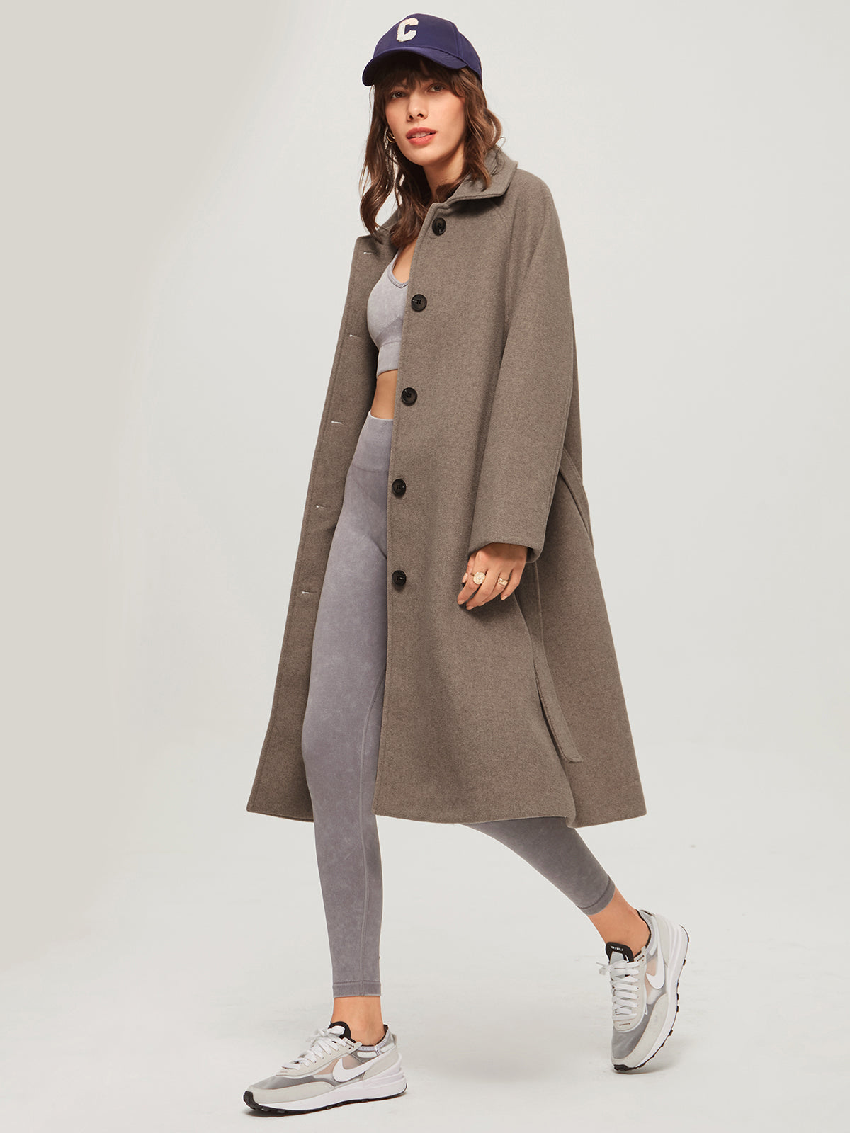 Streetwave Belted Long Coat For Women Chic Comfort Versatile Office To Weekend Wear