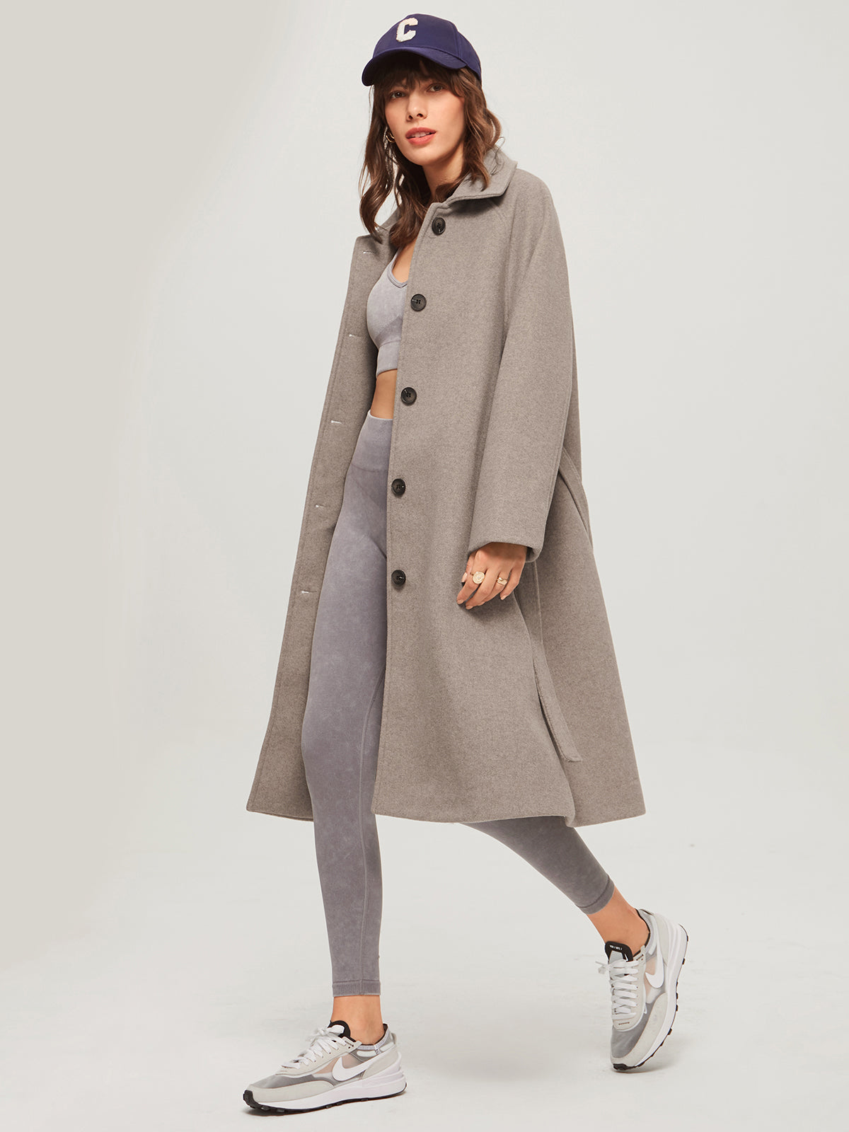 Streetwave Belted Long Coat For Women Chic Comfort Versatile Office To Weekend Wear