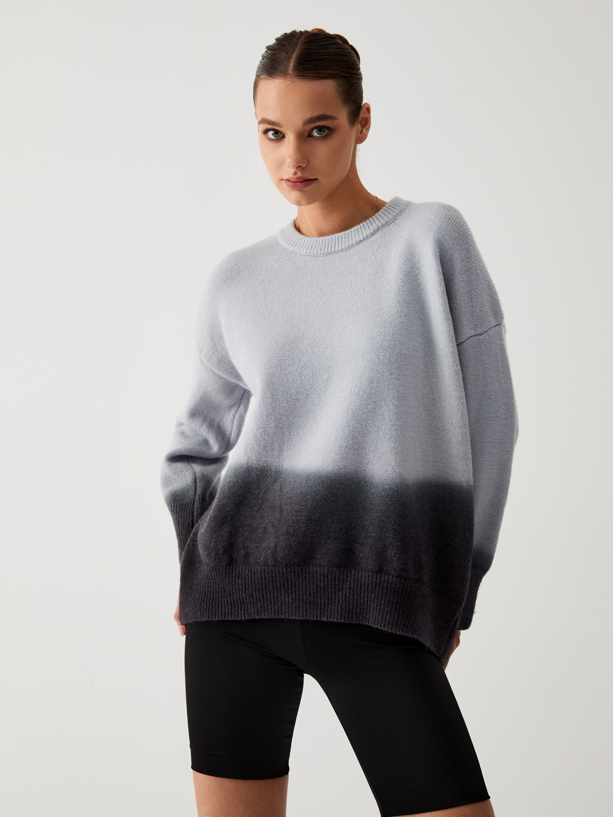 Street-Wave Ombre Oversize Sweater For Plus Size Women Ultra Cozy Knit Comfort Premium Quality