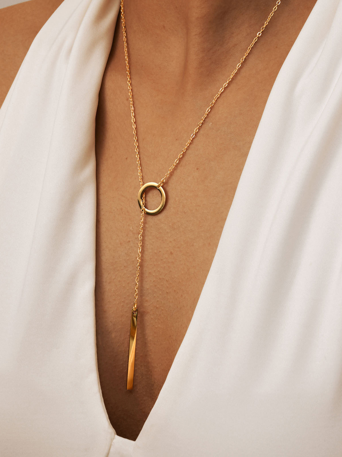 Damen-Halskette im Old-Money-Lariat-Stil - Street-wave