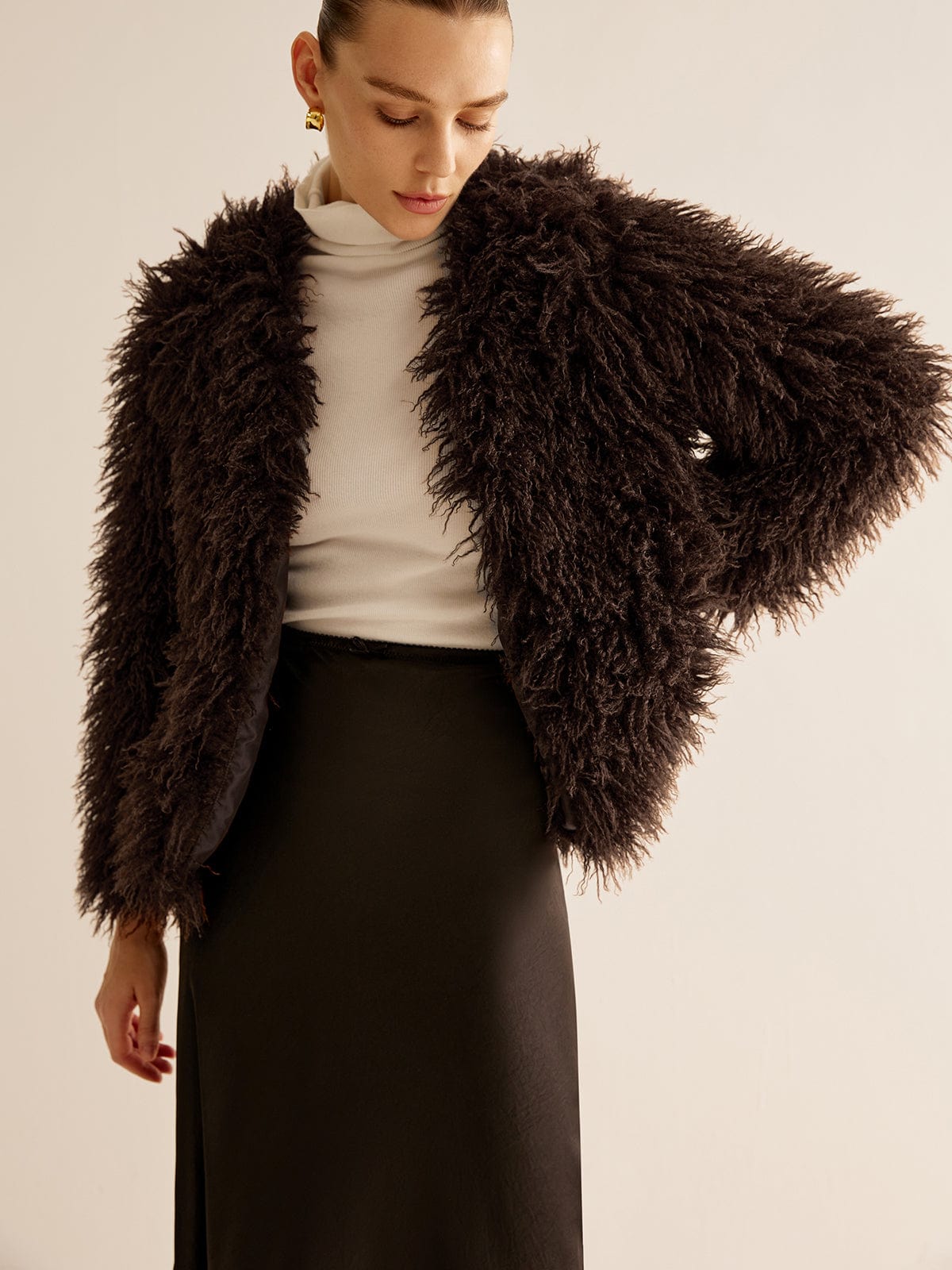 Street-Wave Faux Fur Coat Teddy Bear Look For Women Cozy Warmth Trendy Voluminous Design