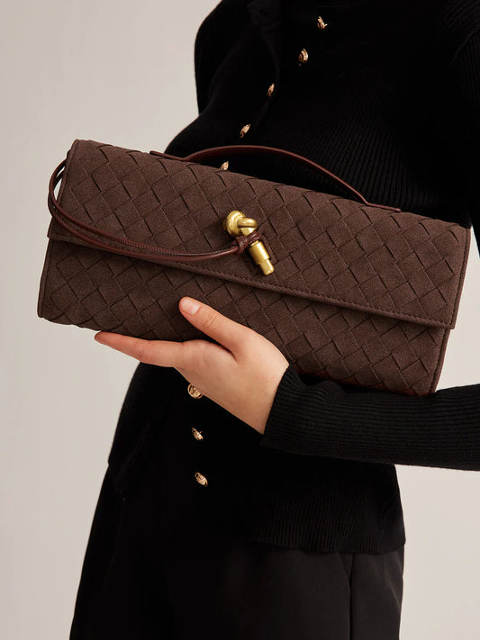 Street-wave | Elegante Braune Gewebte Clutch - Street-wave