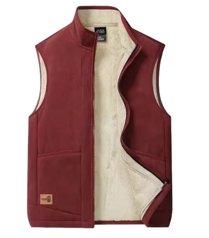 Street-wave Mens Padded Vest With Fleece Lining For Winter Comfort And Everyday Outdoor Style