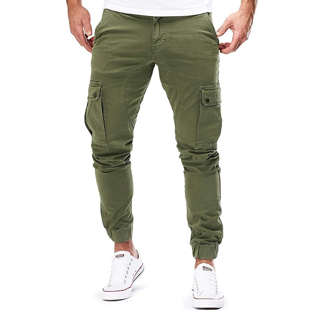 Street-Wave Men's Cargo Joggers With Tapered Fit And Adjustable Waist