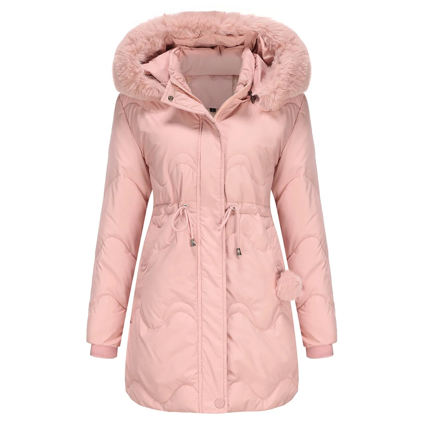 Streetwave Womens Puffer Winter Jacket With Soft Faux Fur Hood And Cozy Collar Ultra Warm