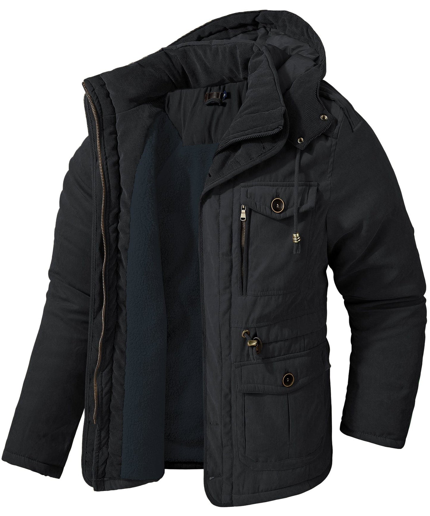 Street-Wave Insulated Winter Jacket For Men Fleece Lining
