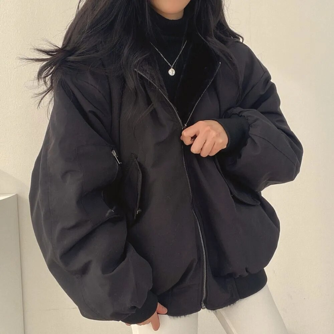 Street Wave Reversible Fleece Jacket for Winter Warmth Two Looks In One Cozy Urban Style