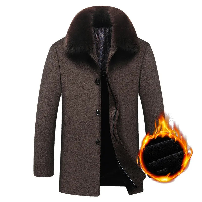 Street-Wave Fur Collar Winter Jacket For Men And Women Luxurious Warmth And Timeless Style