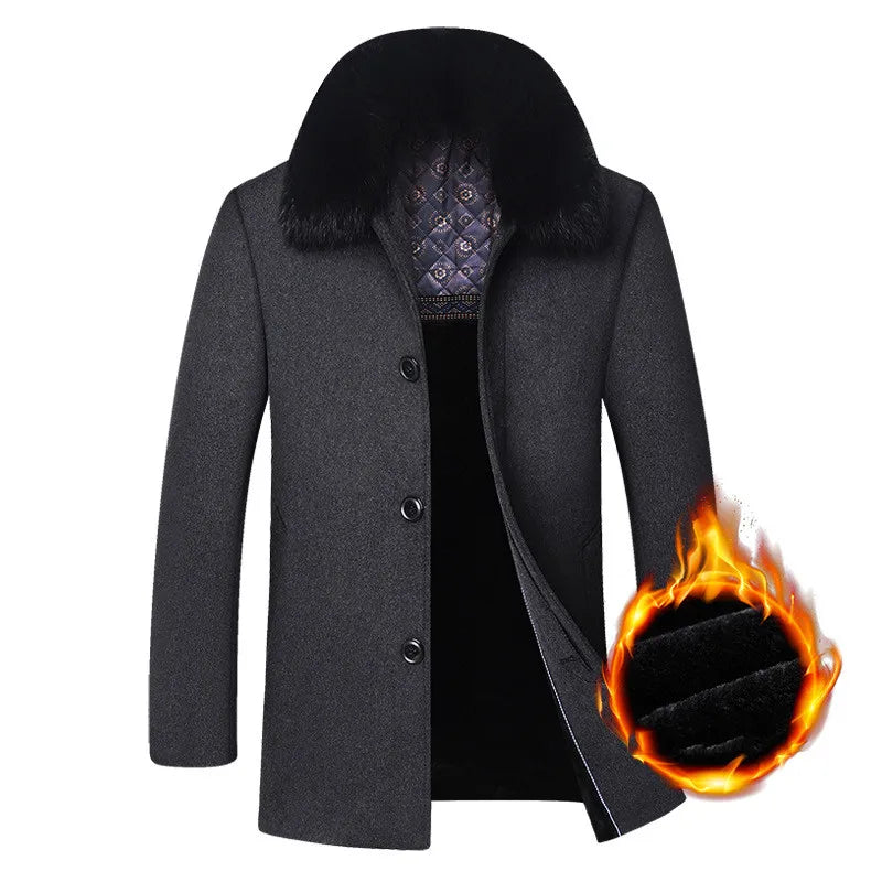 Street-Wave Fur Collar Winter Jacket For Men And Women Luxurious Warmth And Timeless Style
