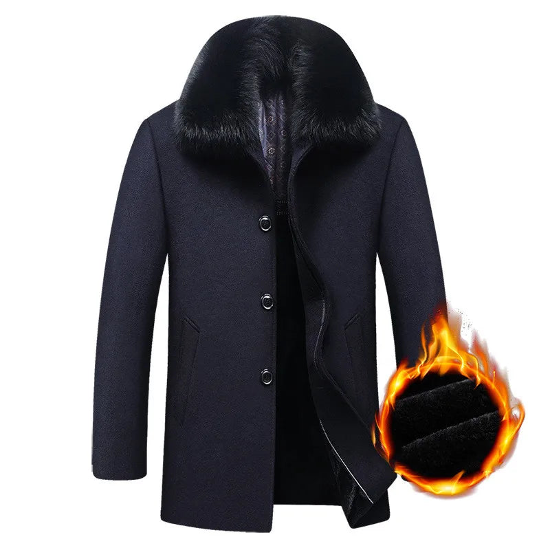 Street-Wave Fur Collar Winter Jacket For Men And Women Luxurious Warmth And Timeless Style