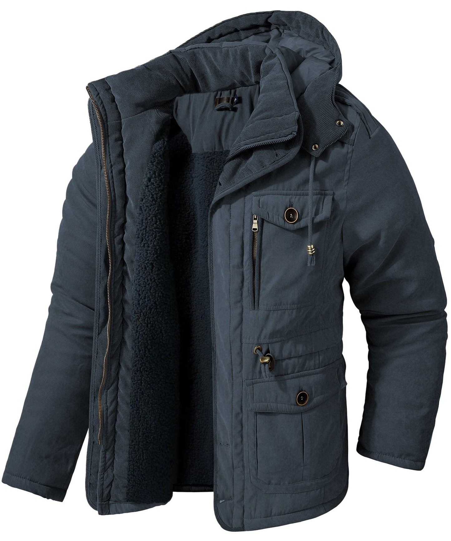 Street-Wave Insulated Winter Jacket For Men Fleece Lining