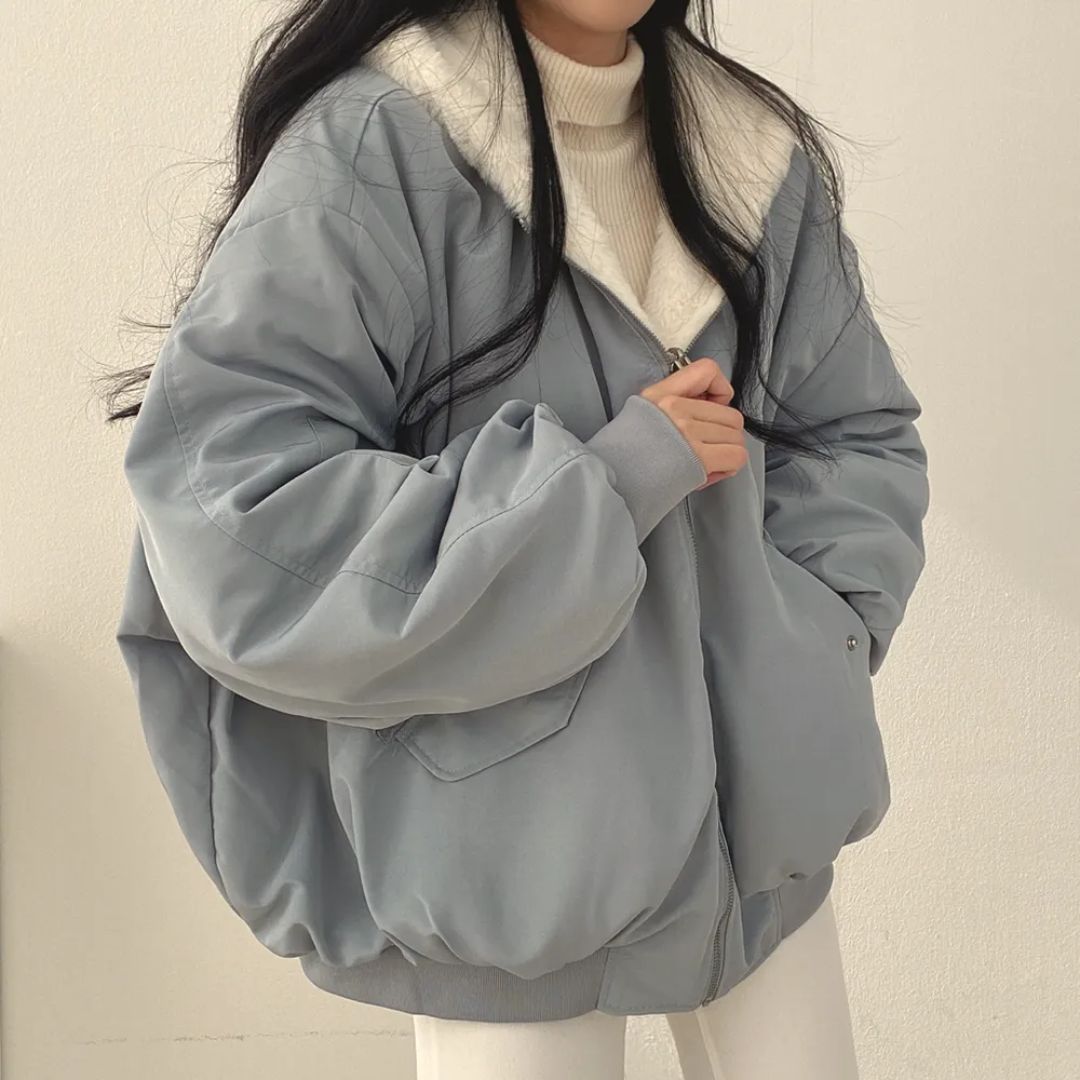 Street Wave Reversible Fleece Jacket for Winter Warmth Two Looks In One Cozy Urban Style