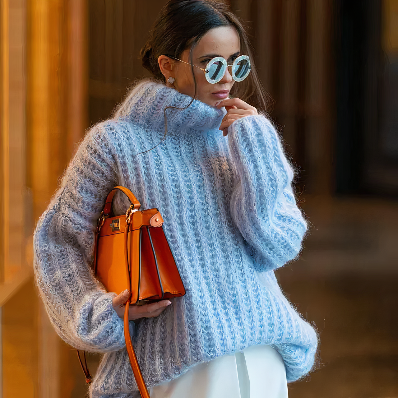 Street Wave Brianna Cozy Chunky Knit Pullover For Women Warm Comfort And Everyday Style