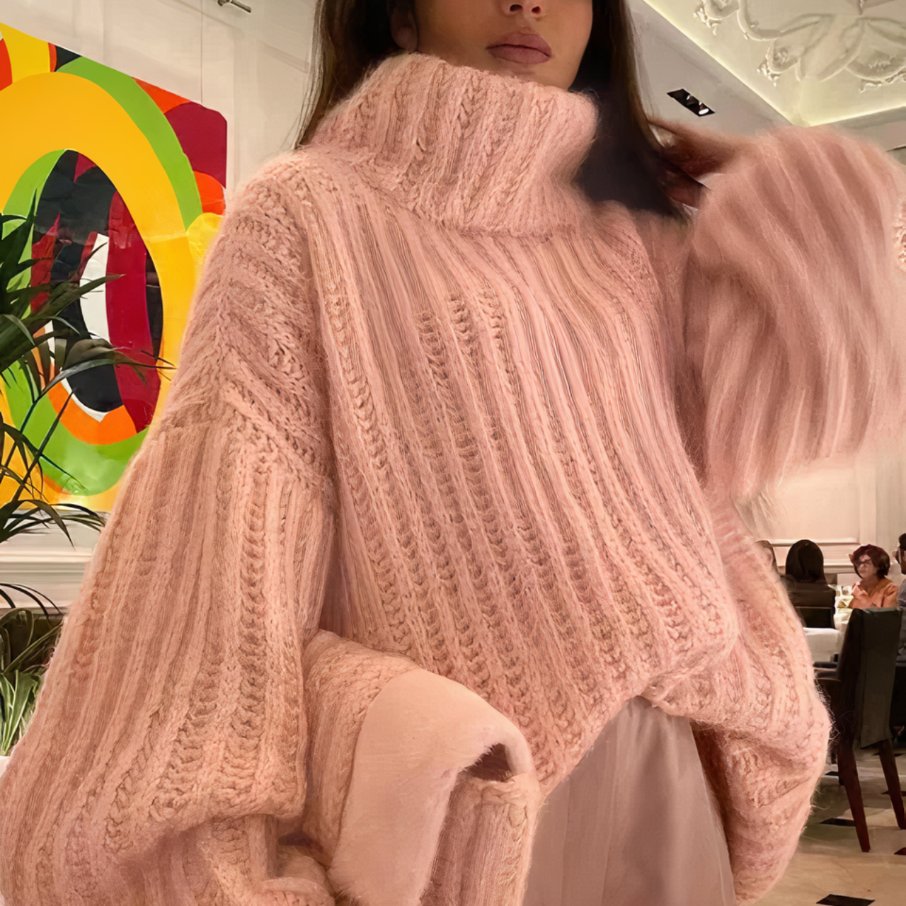 Street Wave Brianna Cozy Chunky Knit Pullover For Women Warm Comfort And Everyday Style