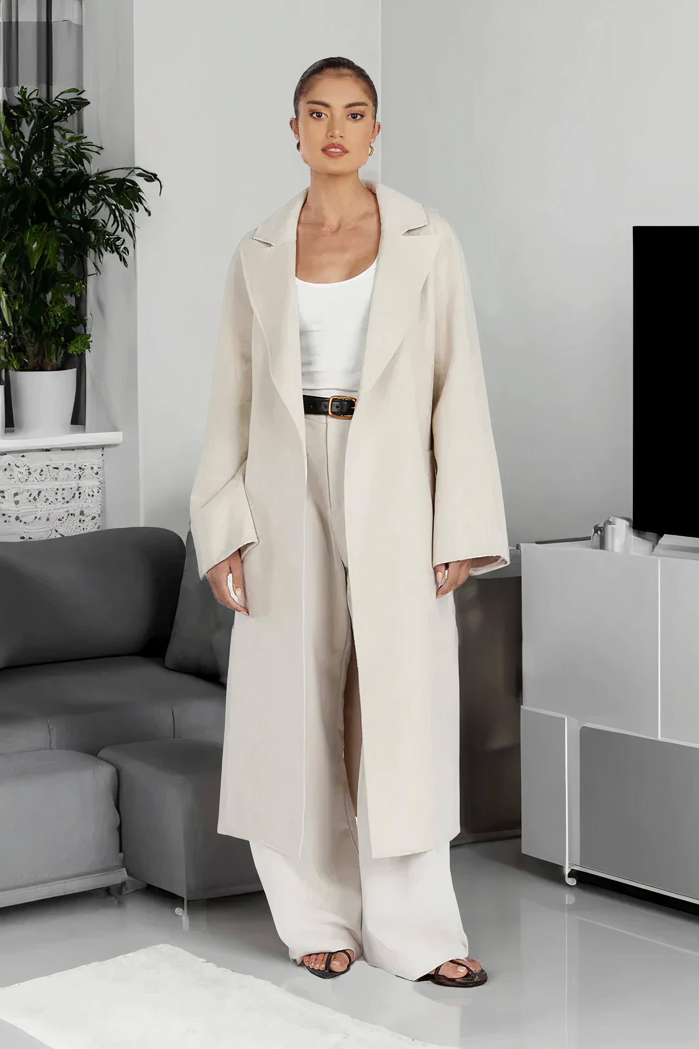Street-wave Chic Trench Coat Warmth And Elegant Silhouette For Modern Women Who Love Sophisticated Outerwear