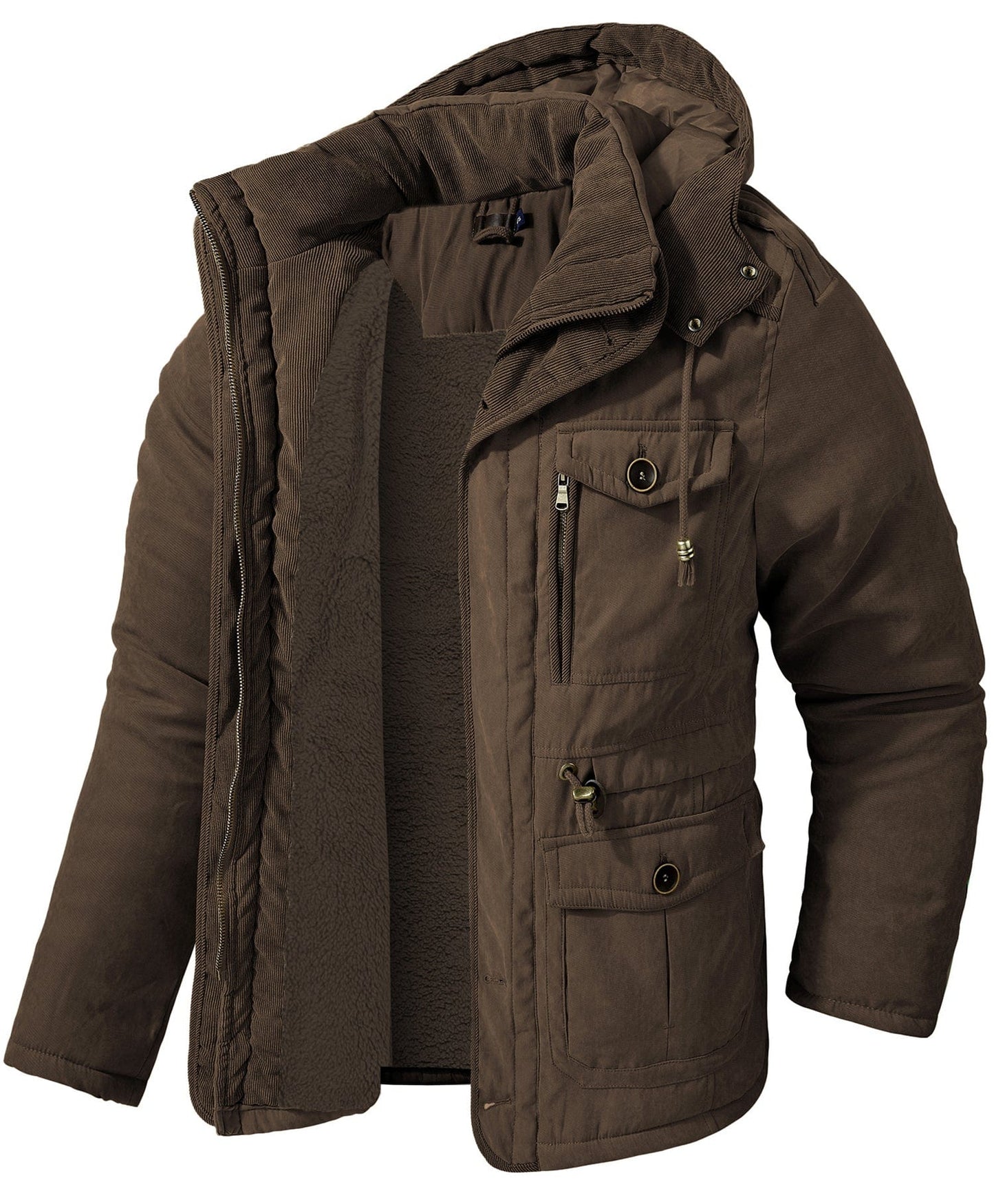 Street-Wave Insulated Winter Jacket For Men Fleece Lining