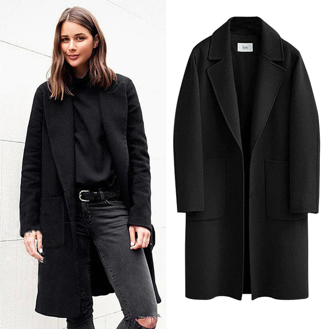 Streetwave Timeless Long Coat For Women With Warmth And Elegant Comfort For Autumn Winter Style