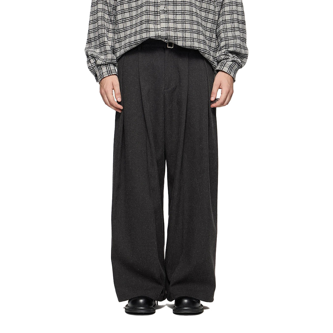 Street-Wave Relaxed Wide Leg Trouser - Elastic Waist Midweight Cotton Tailored Comfort