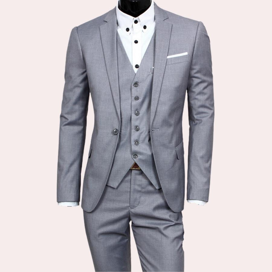 Streetwave Mens Three Piece Suit Black Elegant Formalwear For Weddings And Business
