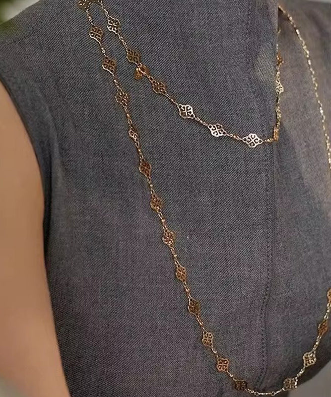 Magnifique collier en cuivre doré avec sculpture ajourée - Street-Wave