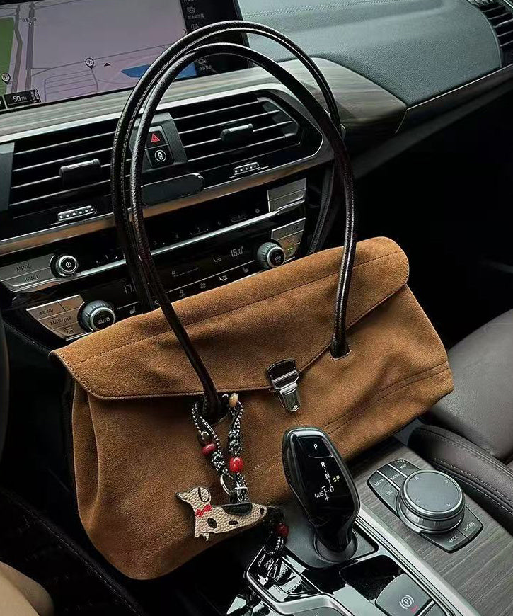 Magnifiques sacs à bandoulière en faux daim résistants en patchwork kaki - Street-Wave
