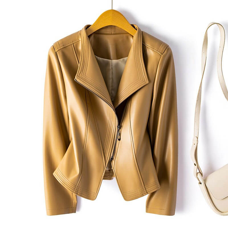 Vegan Leather Jacket For Women Street Wave Elegant Structured Fit