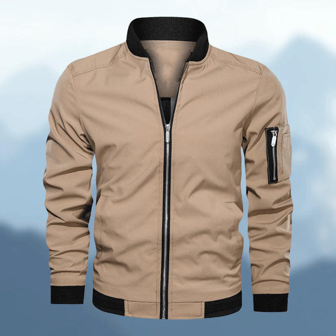 Street-Wave Adam Mens Slim Fit Bomber Jacket Lightweight