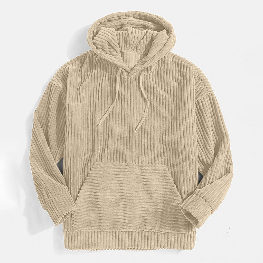 Corduroy Hoodie Jacket Streetwave For Streetwear Fans With Structured Comfort And Kangaroo Pocket
