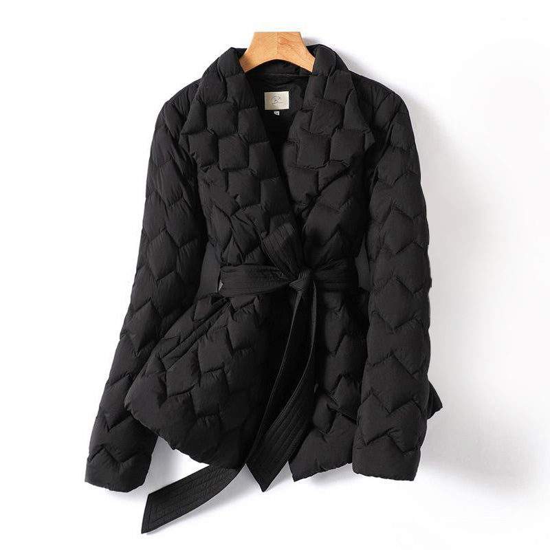Street Wave Luxe Puffer Coat Belted Lightweight Warmth for Urban Men and Women