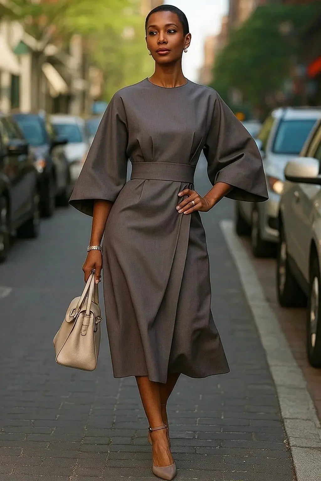 Street Wave Belted Maxi Dress For Women Effortless Elegance And Versatility