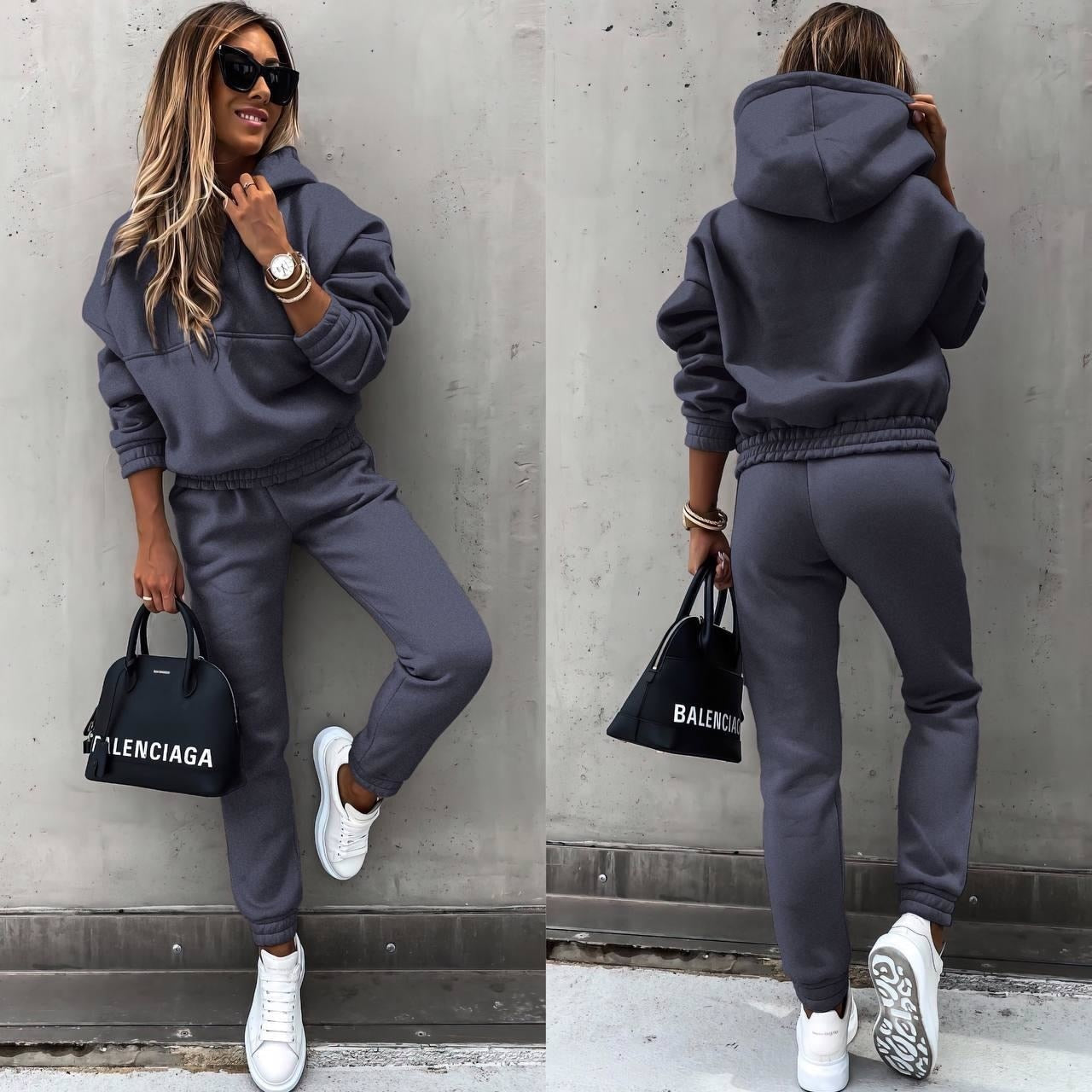 Streetwave Classic Lounge Tracksuit Set For Women Stylish Comfort Oversized Hoodie And Slim Joggers