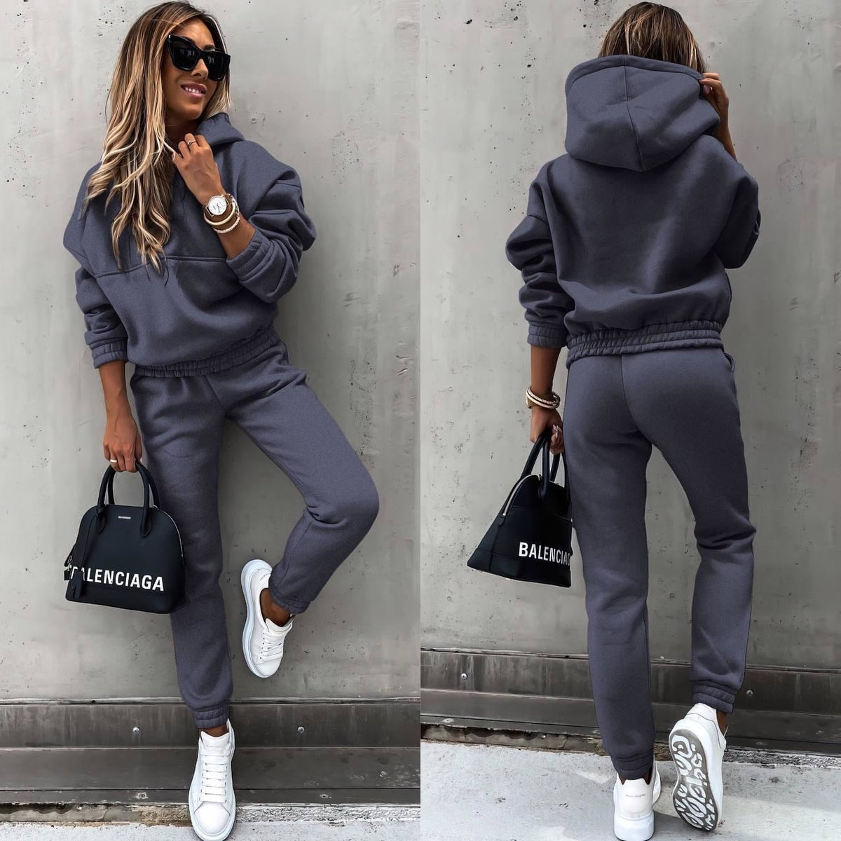 Streetwave Classic Lounge Tracksuit Set For Women Stylish Comfort Oversized Hoodie And Slim Joggers