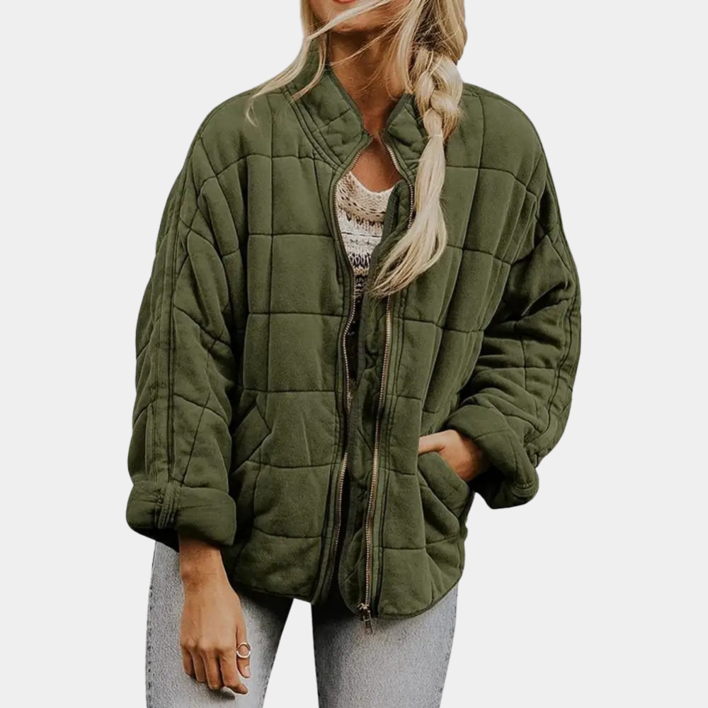 Street-Wave Soft Quilted Puffer Jacket For Women Lightweight Warm Autumn Coat With Cozy Comfort