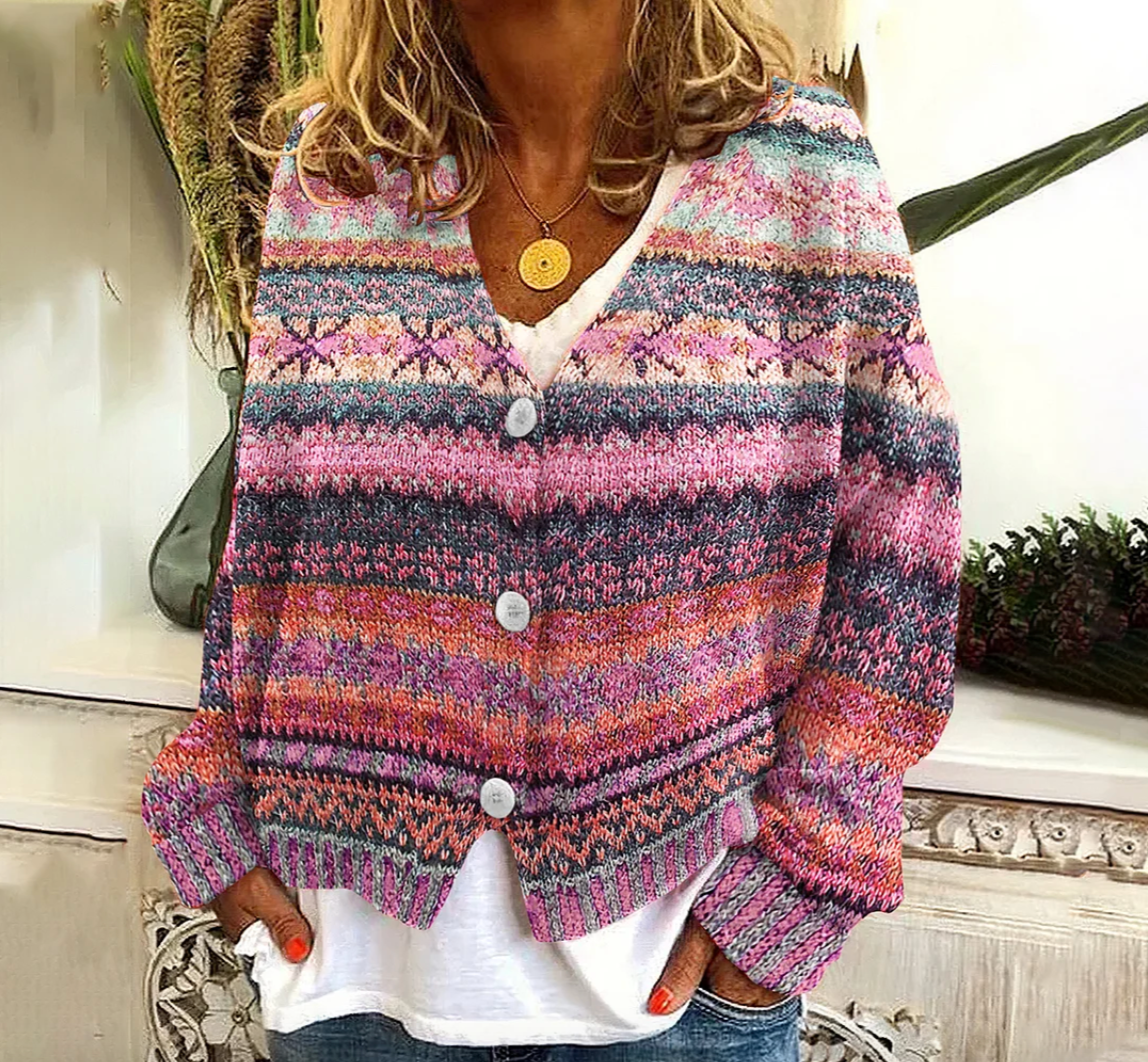 Street-Wave Margot Vintage Style Cardigan Pullover For Women Timeless Cozy Elegance