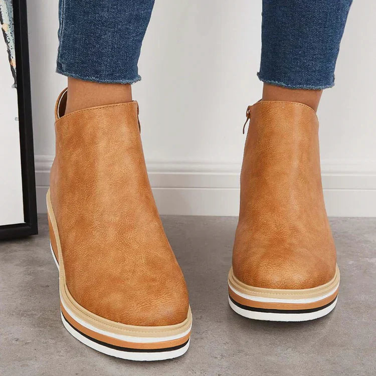 Street-wave Women's Ankle Boots For Fall Trendy Ultra Comfortable Fashion Footwear For Everyday Wear