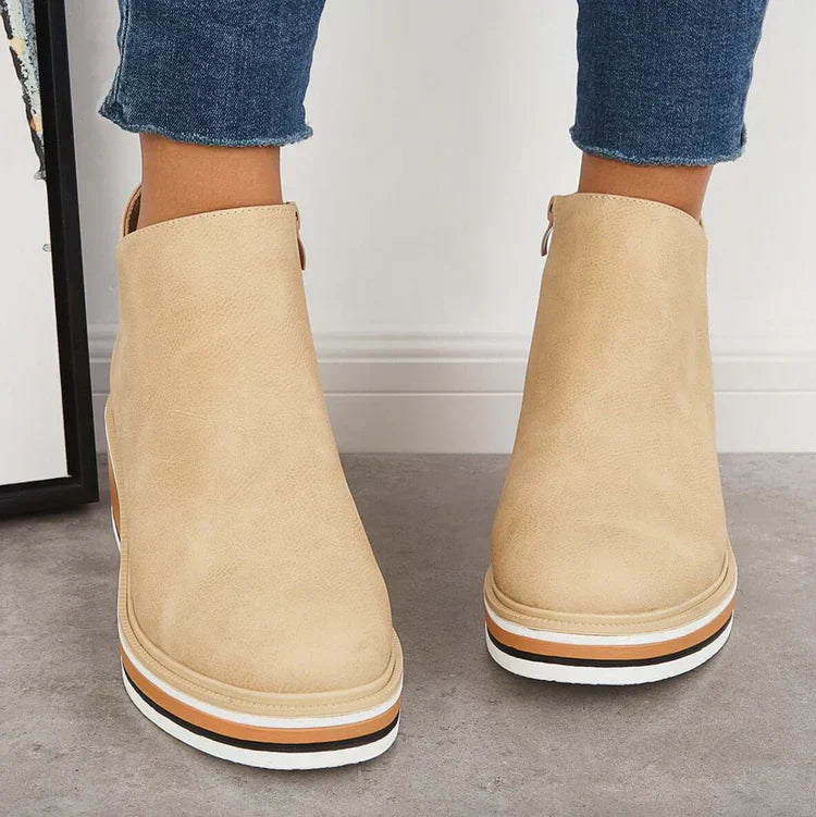 Street-wave Women's Ankle Boots For Fall Trendy Ultra Comfortable Fashion Footwear For Everyday Wear