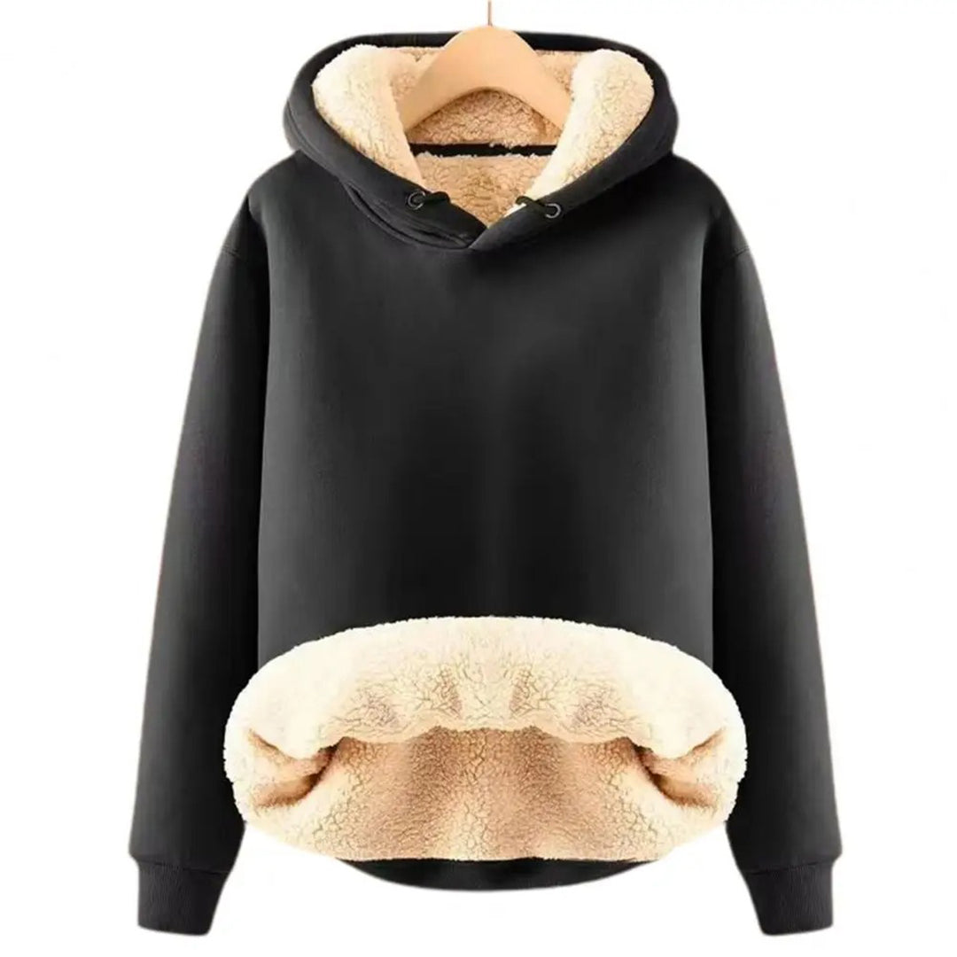 Street-Wave Cozy Women's Hoodie With Shearling Fleece Lining For Autumn Comfort And Style