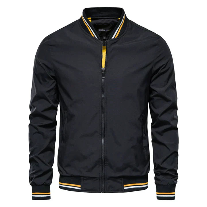 Street Wave Olive Bomber Jacket For Men Modern Urban Zip Front Coat