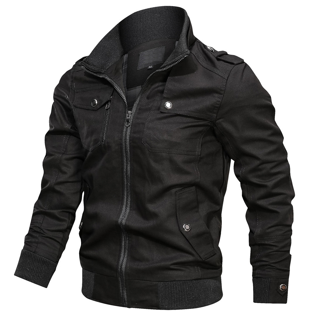 Street-Wave Christian Multi Pocket Bomber Jacket For Men