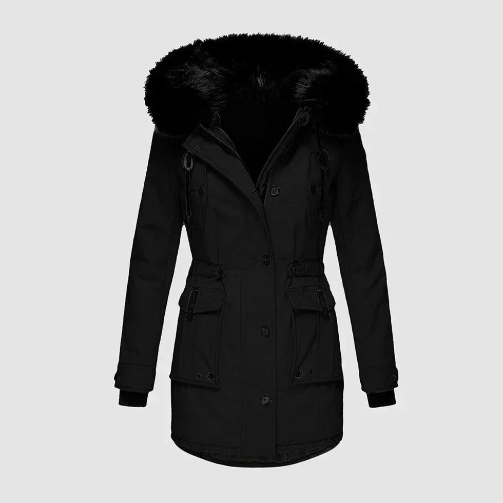Street-Wave Women's Waterproof Winter Jacket With Warm Fleece Lining For Outdoor Enthusiasts