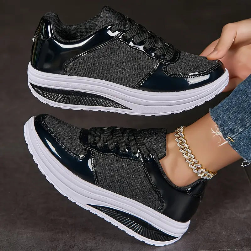Street Wave Thick Sole Summer Sneakers For Women Trendy Comfort Footwear For Warm Weather