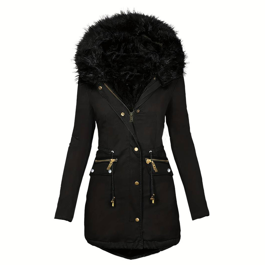 Streetwave Women Parka Jacket Warm Insulated With Fur Trim Hood Versatile Cozy Outerwear