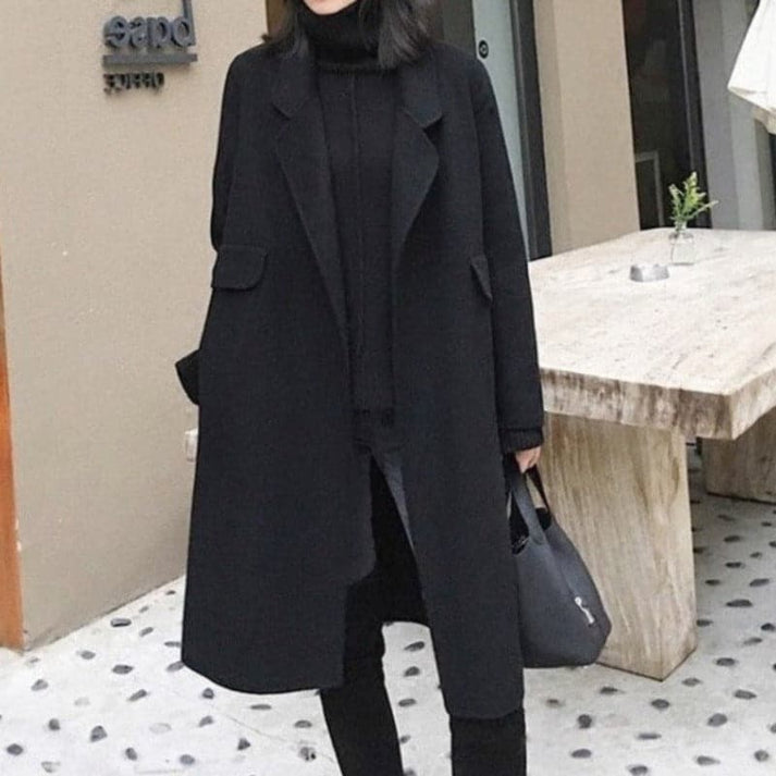 Street-wave Knee Length Winter Coat For Women Stylish Warm Durable Outerwear Cozy Everyday Style