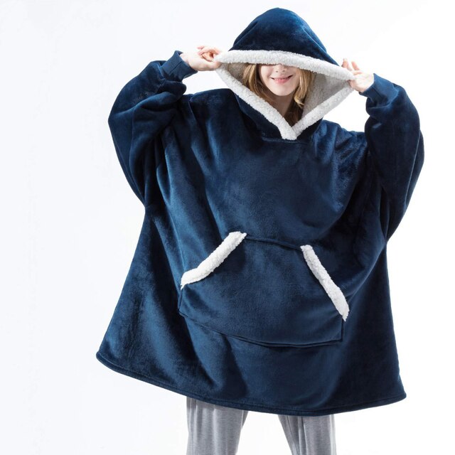 Street Wave Hoodie Blanket Plush Cozy Wearable Throw for Home Comfort Lovers Premium Warmth