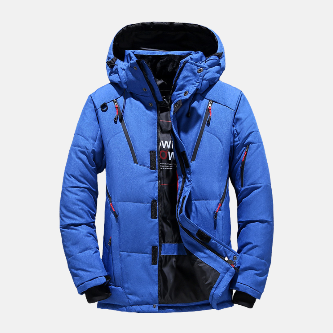 Street-Wave Men's Insulated Padded Hooded Jacket Hip Length